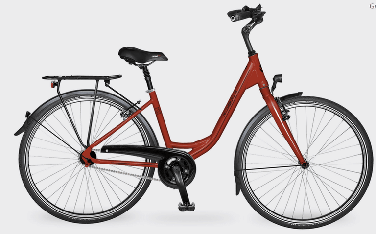 velo de ville n3 Rouge Bordeaux Brillant